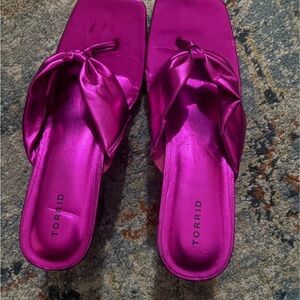 Torrid Women's Pink Satin Slide Sandals